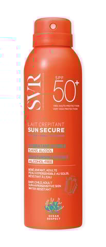 SVR SUN SECURE LAIT CREPITANT SPF50+ 200 ML – qumësht solar spray me mbrojtje shumë të lartë për fytyrë dhe trup