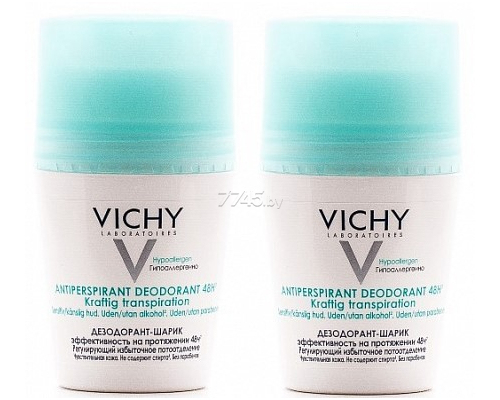 VICHY Deo Duo Pack Anti-Transpirant Billet 48h-50 ml x 2