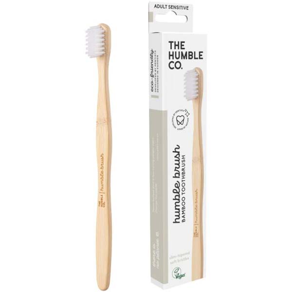 The Humble Co. Brush Adult Bamboo Toothbrush White – Sensitive