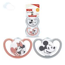 NUK cuço Silicone „Space Mickey” 0-6 m (2 copë)