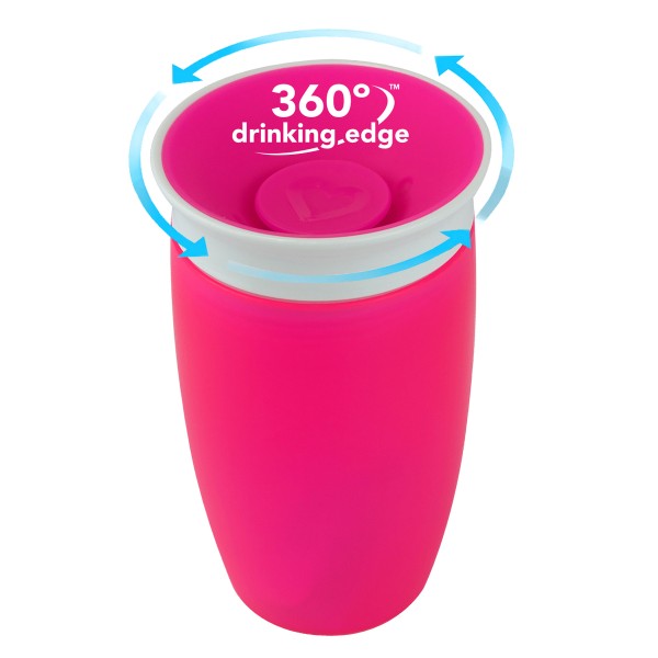 Munchkin sippy cup 295ml pink