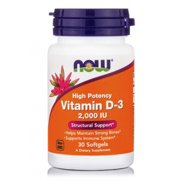 NOW Vitamin D3 2000 IU Softgels