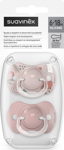 SUAVINEX cuco 6-18m x2pcs (pink)