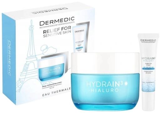 Dermedic Set Hydrain 3 Deep Moisturizing Cream 50ml + under eye cream