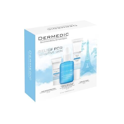 Dermedic Set X-Mass Hydrain 3 Hydrating Serum 30ml + under eye cream +deep moisturizing cream 2,5ml