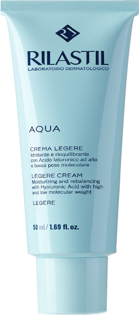 RILASTIL AQUA CREMA LEGERE 50 ML – krem fytyre hidratues i lehtë për lëkurë normale–mikse