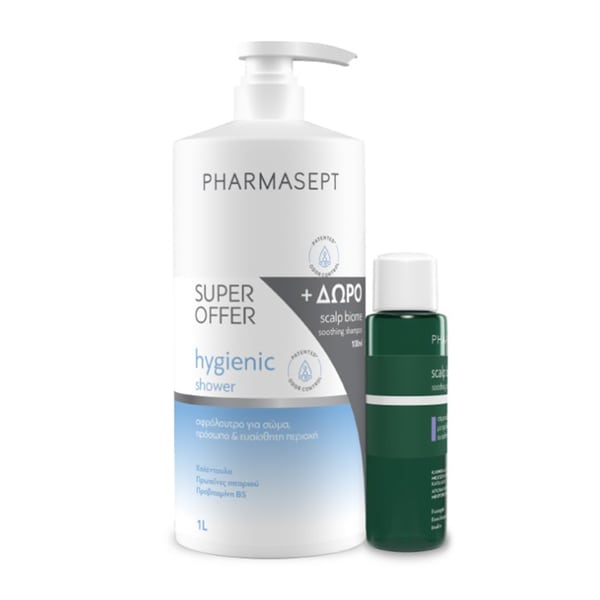 PHARMACERIS HYGIENIC PROMO PACK  (HYGIENIC SHOWER 1L + SCALP BIOME SOOTHING SHAMPOO100ML)