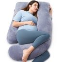 Momcozy U Shaped Pregnancy Pillow Velvet Dark GREY